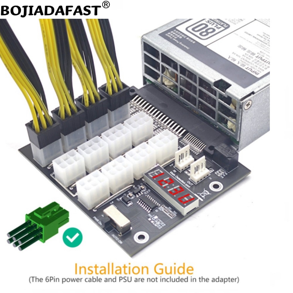 12-Port-PCIE-6-Pin-Stecker-Ser – 2400W Server Psu Breakout Board Bewertung und Preis