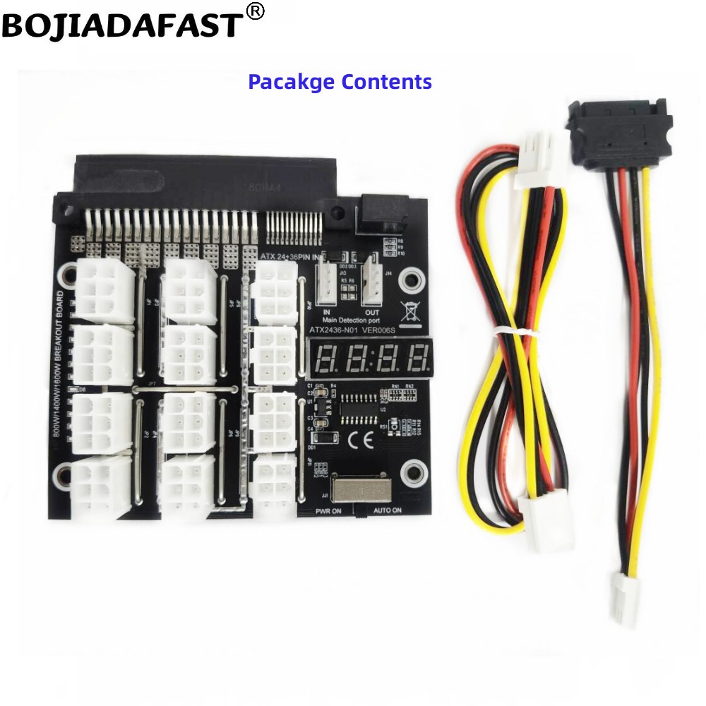 12-Port-PCIE-6-Pin-Stecker-Ser – 2400W Server Psu Breakout Board Bewertung und Preis